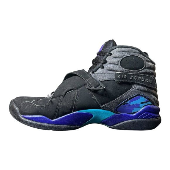 Nike Air Jordan 8 Retro Aqua Playoff Sz 9.5 Mens Shoe Black Reimagined Cement main image 4